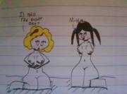 (First post here!) Maggy and Beth playing with fire