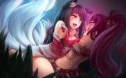 Ahri seducing Nidalee ♥