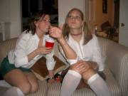 What's she reaching for?