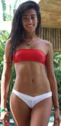 Lovely bikini. I wish the top was white tho.