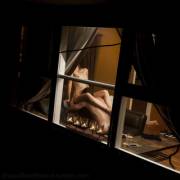 Some candles... couple of cocktails... and a voyeur outside the window.