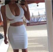 Showing off some cleavage