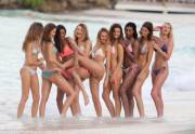 Supermodels on the beach