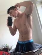 Posing after the gym