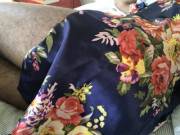 Masturbating in a new robe