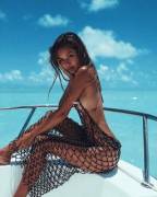 She got caught in the nets.