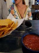 Oops, the snap came undone. Should I tell her?