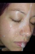 Face covered in cum