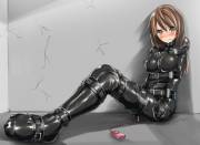 She is not happy about being in that corner