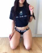 Black VS thong ♡♡ 3 day wear, heavily masturbated in, ready to ship ASAP! Info inside [pty]