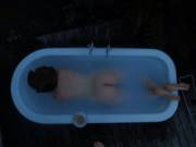 Bath time on our country hideaway