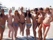 Naughty topless babes