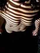 More sun stripes through the blinds this Friday AM.