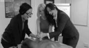 3 ladies pleasing the boss