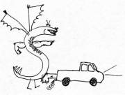 Slutty truck takes it in bed.