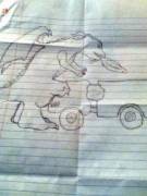 I did a couple sketches with my friend.