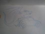 Dragon fucking a beetle