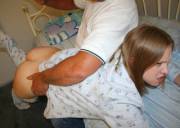Sent to bed with a spanking