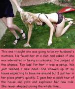 Surprise! [Alpha female, Tricked, Humiliation]