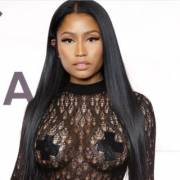 Nicki Minaj with just nipple tapes