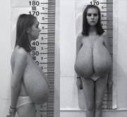 The biggest saggiest tits you have ever seen on a slim body