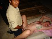 Drunk on a beach in Mexico