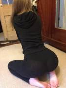 playing video games in that position