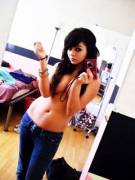 Blue jeans & Arm bra