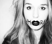 Black and white 'whore'