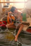 Girl and her guitar