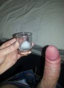 [PROOF] Cum in a shot glass