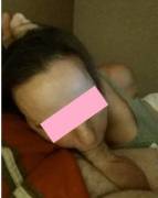 My wife sucked my dick for a couple of hours. Eventually I just got to turned on and fucked her mouth [Album]