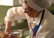 Hipster granny straps on her gear, rolls up her sleeves, and really goes to work on her pie.(Warning: fisting)