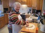 Glady talks trash while pie being pounded