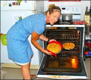 Bending over showing it all