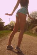 Long legs and cutoff shorts