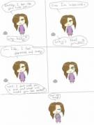 I made a doodle about when I get depressed. (I made Daddy a rock cuz he's my rock!) :D