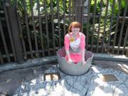 Here's me in a dino egg at Legoland!