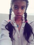 new hair clippies and rubberbandies <3