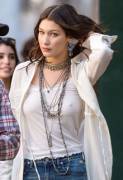 Bella Hadid pokin' out through a tank top.