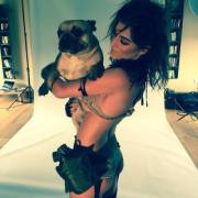 Rosie posing with Reggie for Hot Shots 2016