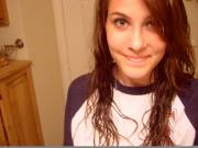 Cute brunette unveils a great body