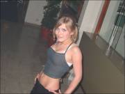 Cute girl in a striped shirt