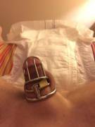 Getting ready for bed (chastity + diaper)