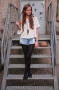 Bohemian girl in tights