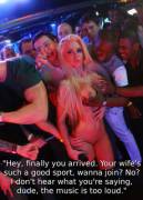 [wife] Here comes the husband!