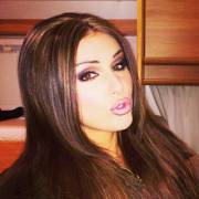 On the set of her new movie.