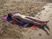 Yara taking in the sun