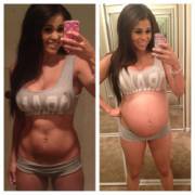 Before and after fit brunette