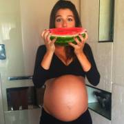 Eating watermelon